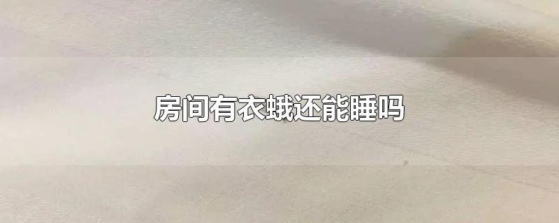 房间有衣蛾还能睡吗