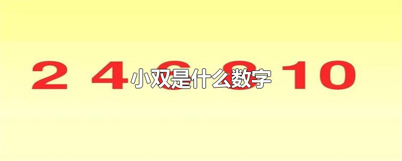 小双是什么数字