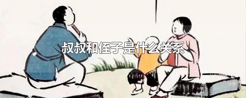 叔叔和侄子是什么关系