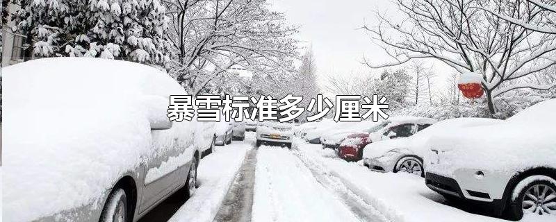 暴雪标准多少厘米