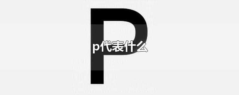 p代表什么