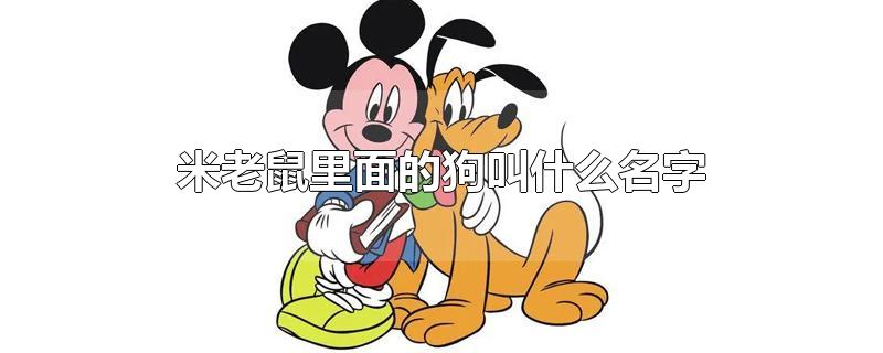 米老鼠里面的狗叫什么名字