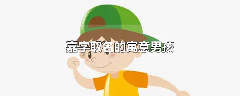 嘉字取名的寓意男孩