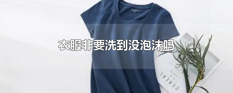 衣服非要洗到没泡沫吗