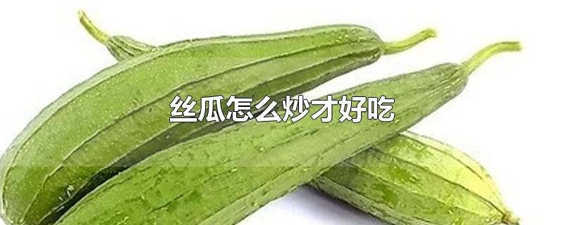 丝瓜怎么炒才好吃