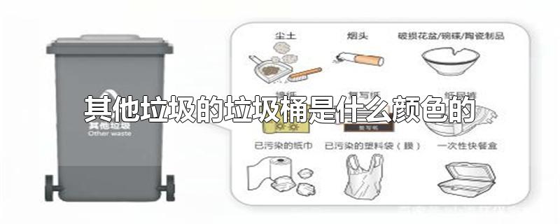 其他垃圾的垃圾桶是什么颜色的