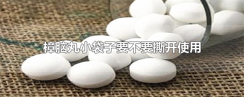 樟脑丸小袋子要不要撕开使用