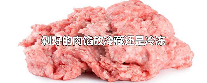 剁好的肉馅放冷藏还是冷冻