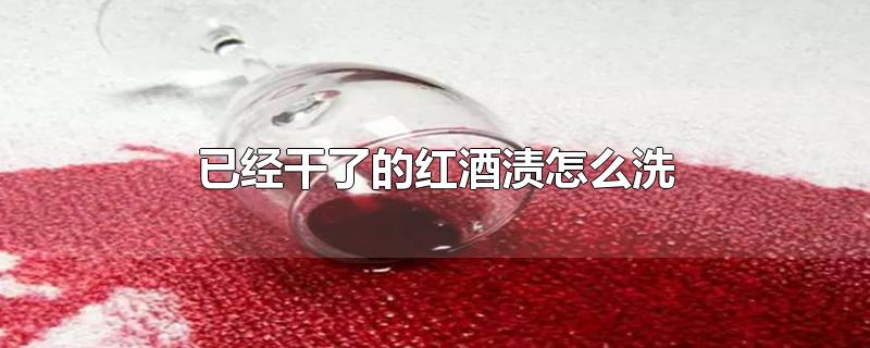 已经干了的红酒渍怎么洗