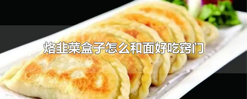 烙韭菜盒子怎么和面好吃窍门