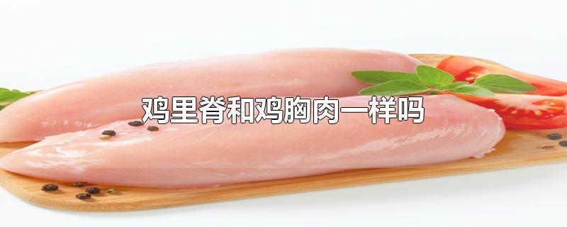 鸡里脊和鸡胸肉一样吗