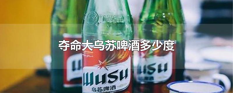 夺命大乌苏啤酒多少度