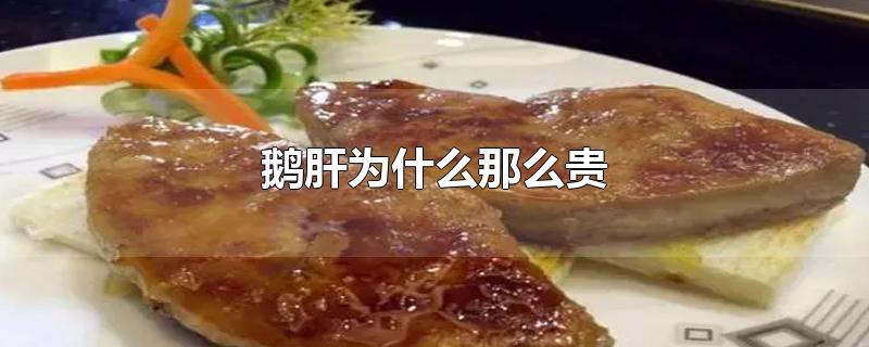 鹅肝为什么那么贵