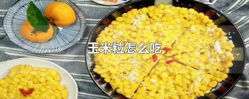 玉米粒怎么吃