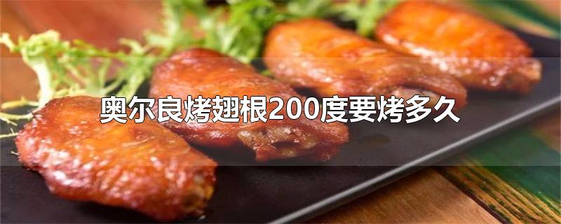 奥尔良烤翅根200度要烤多久