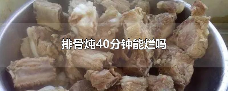 排骨炖40分钟能烂吗