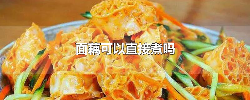 面藕可以直接煮吗