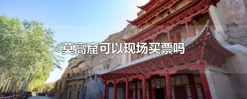 莫高窟可以现场买票吗