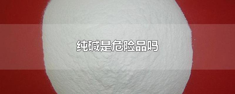 纯碱是危险品吗