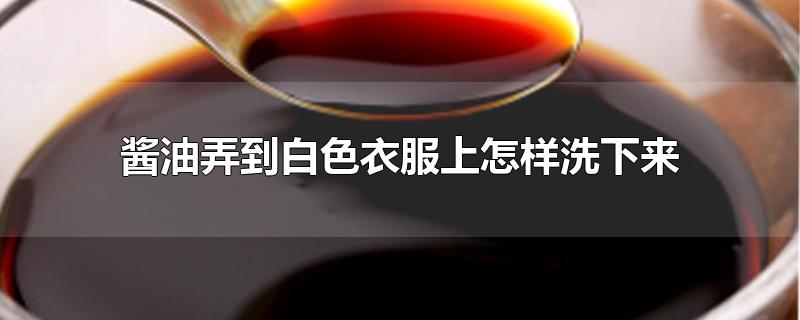 酱油弄到白色衣服上怎样洗下来