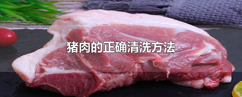 猪肉的正确清洗方法