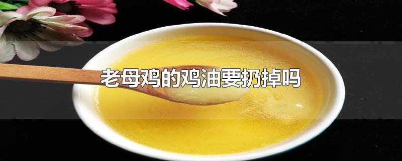 老母鸡的鸡油要扔掉吗