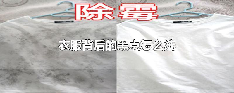 衣服背后的黑点怎么洗