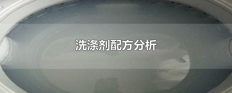 洗涤剂配方分析