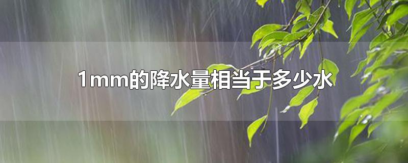 1mm的降水量相当于多少水