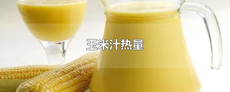 玉米汁热量