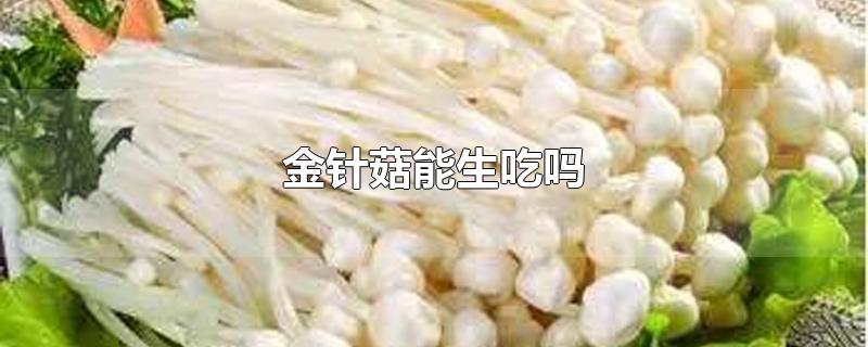 金针菇能生吃吗