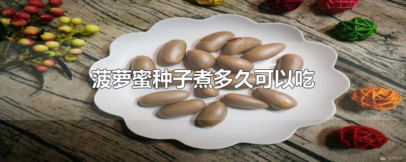 菠萝蜜种子煮多久可以吃