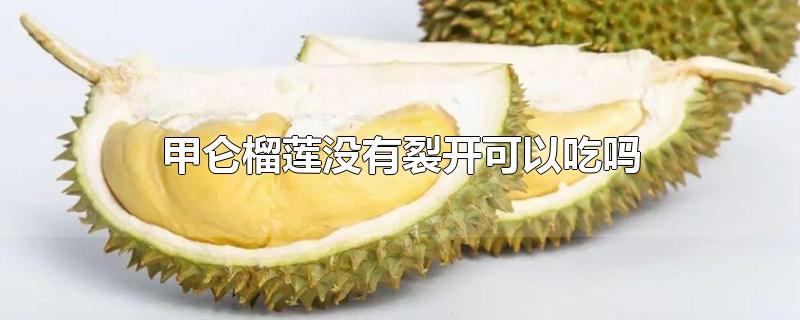 甲仑榴莲没有裂开可以吃吗