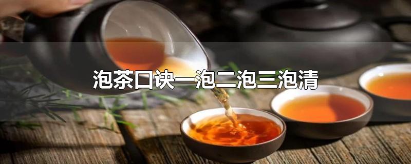 泡茶口诀一泡二泡三泡清