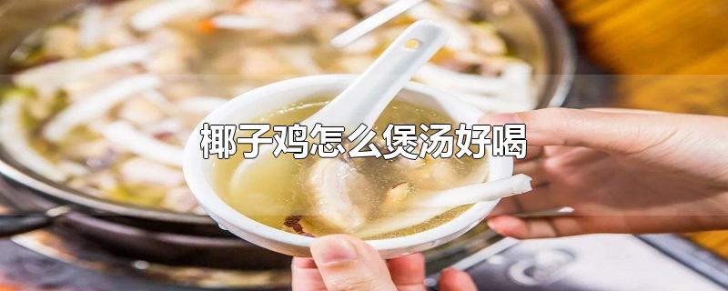 椰子鸡怎么煲汤好喝