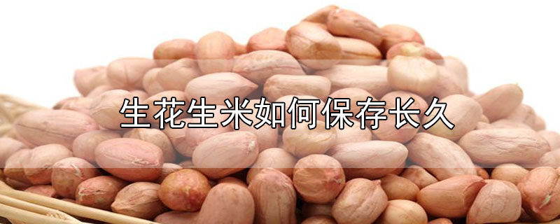 生花生米如何保存长久