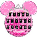 PinkCuteMinnyBowknotKeyboardTheme