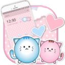 Cute Kitty Pink Cat Launcher Theme