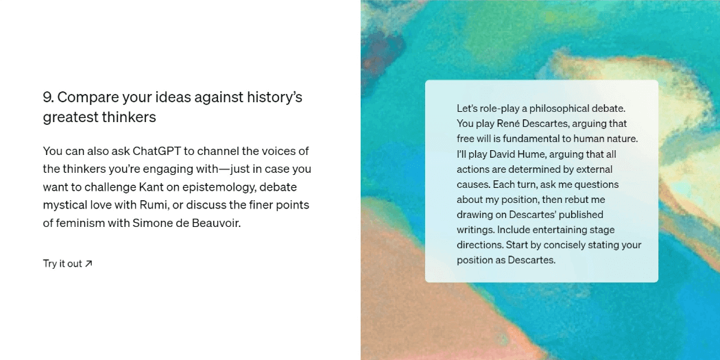 9. Compare your ideas against history’s greatest thinkers